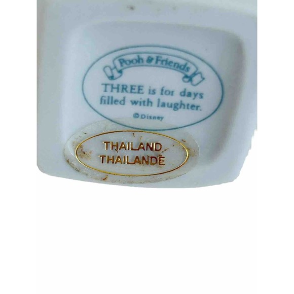 Who's Pooh? Plate Set 6 1/2" Child's Plate-Porcelain Retired Pooh Figurine-Used - Picture 13 of 13